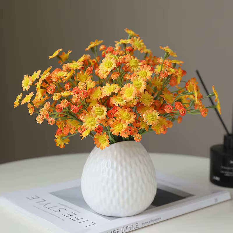 Camomille fleur artificielle table à manger européenne petite marguerite fausse