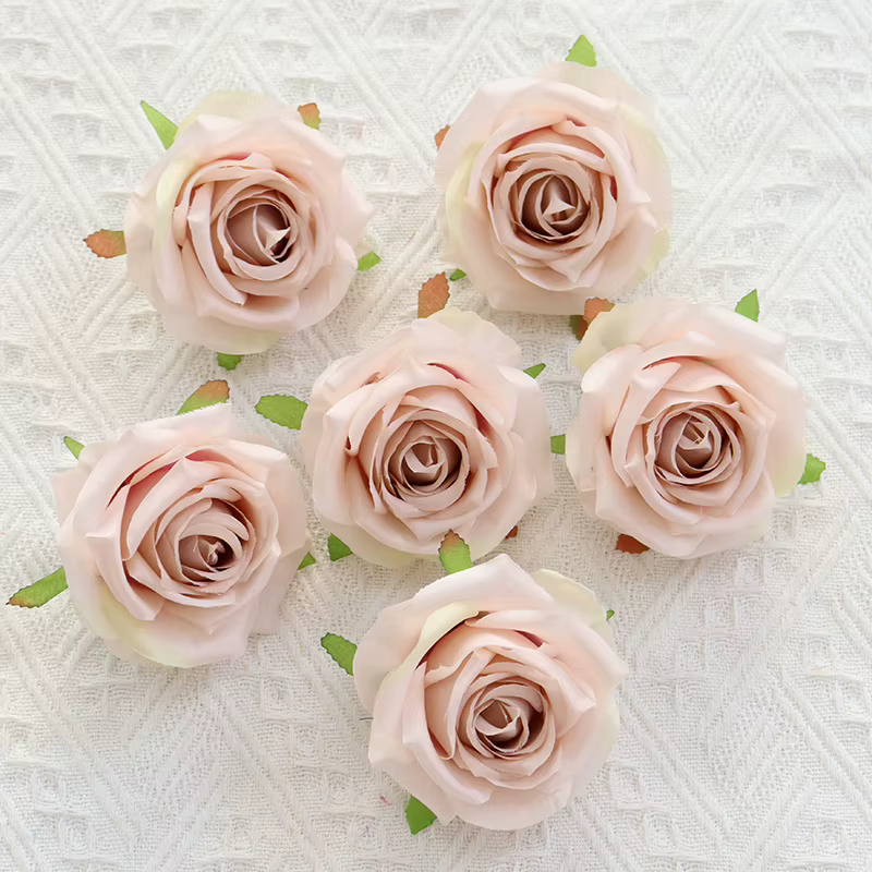 Gros Rose fleur tête 9 cm grande courolle simulée