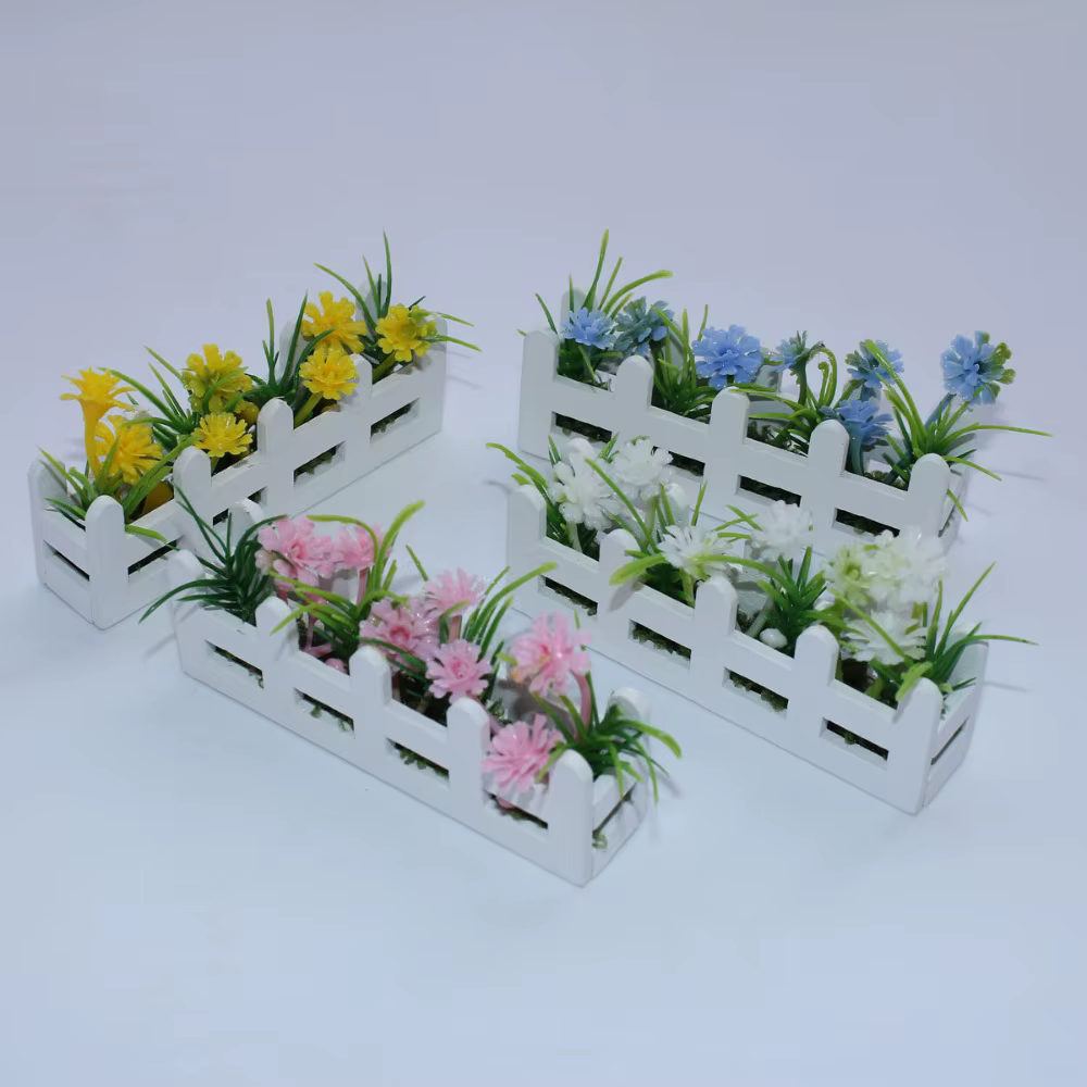 Simulation de fleurs de clôture Miniature