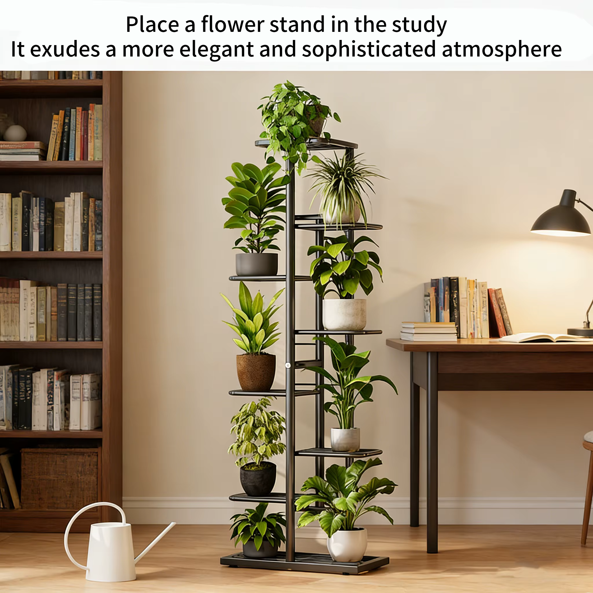 Support à plantes sur 8 niveaux avec roulettes verrouillables