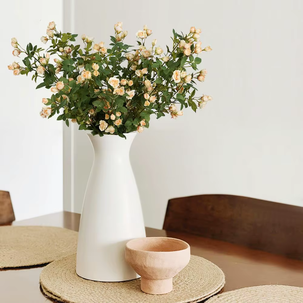 Fleurs artificielles Camellia Daisy Mariage Brial Bouquet Maison Salle Vase Table Jardin BRICOLAGE Cadeau Couronne Matériel Decorat