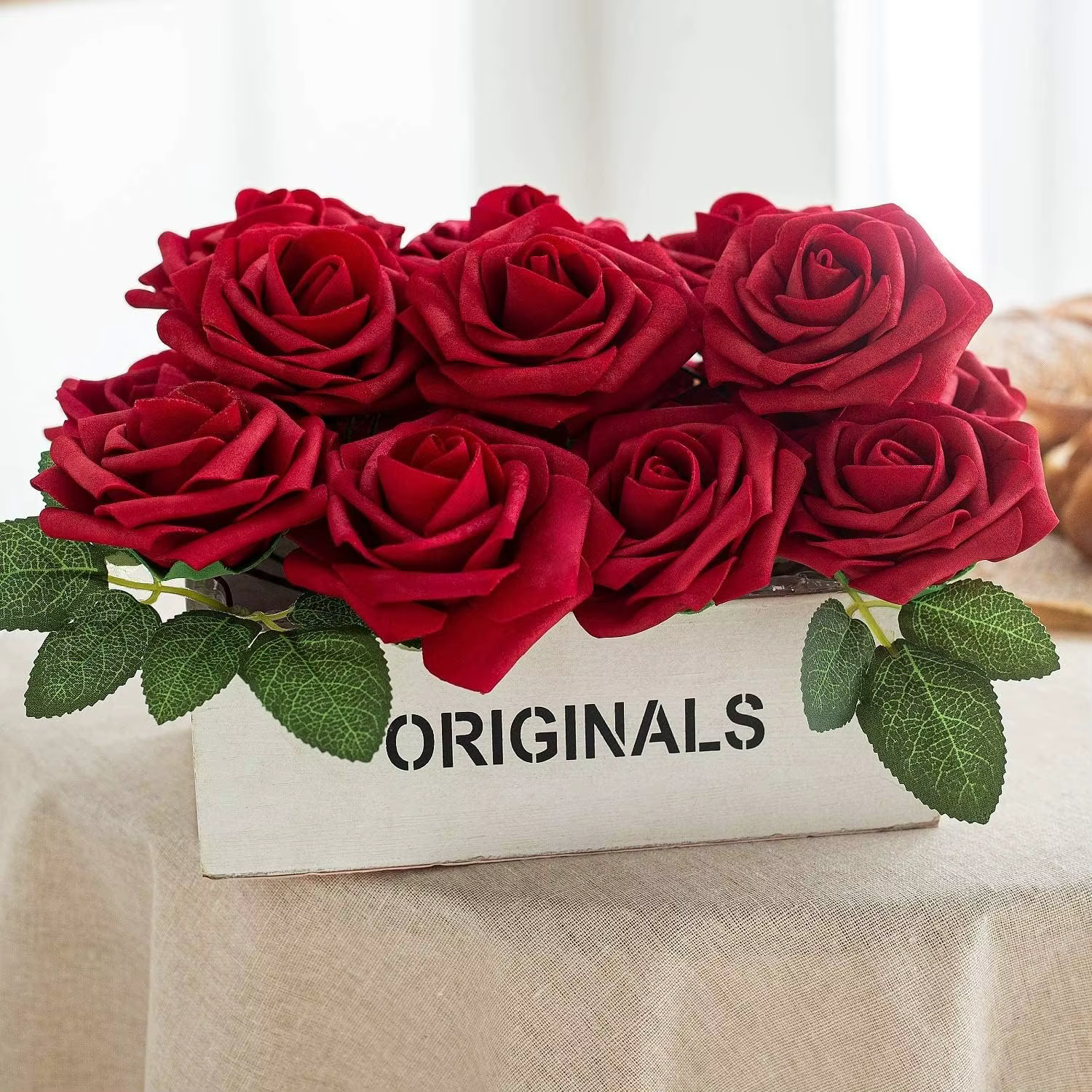 Roses artificielles en mousse