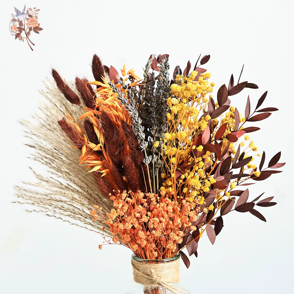 Bouquet de fleurs séchées Orange
