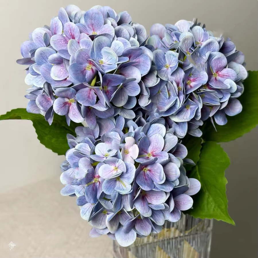 Nouveau Hortensia fleur artificielle toucher réel hydratant faux Bouquet de fleurs pour la maison décor de mariage salon bureau Floral