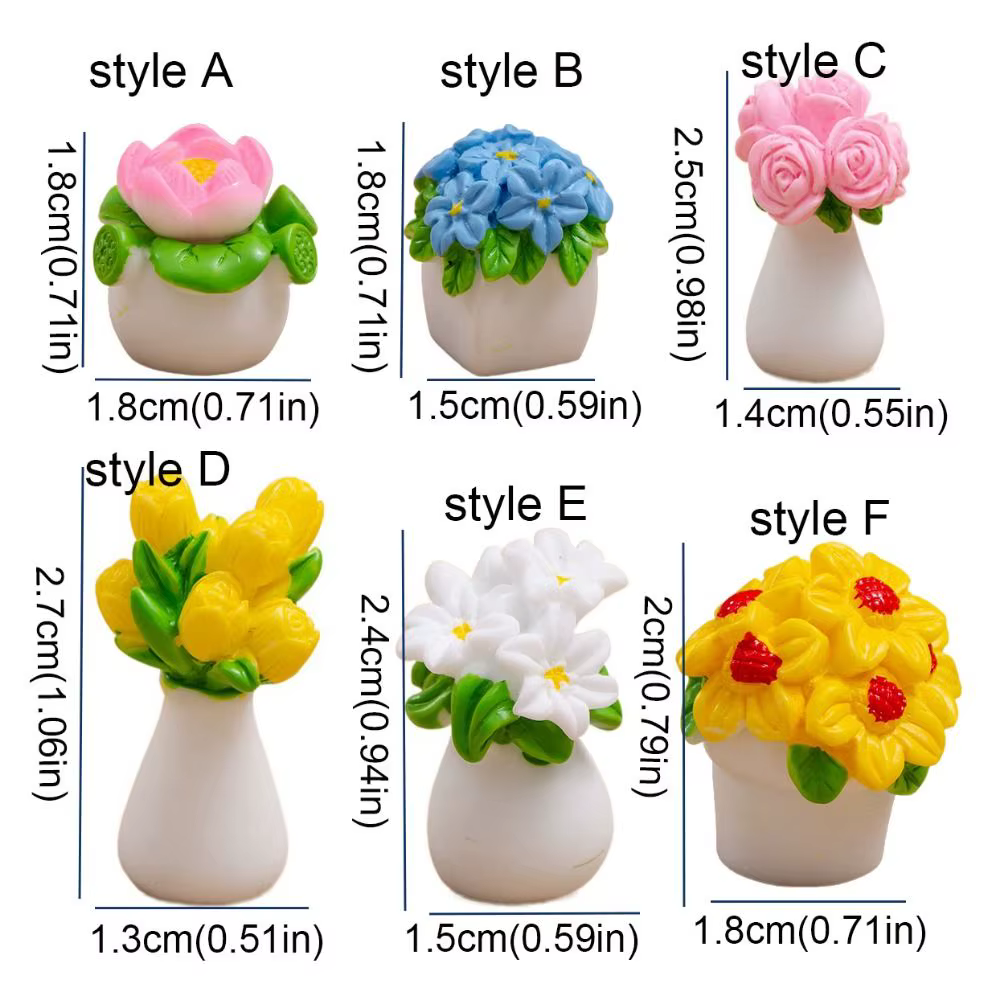 Série de mini-plantes artificielles en résine