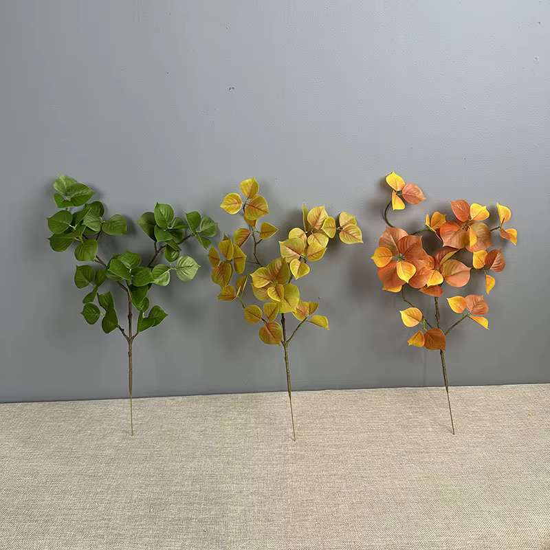 8 pièces de feuilles de Bodhi artificielles