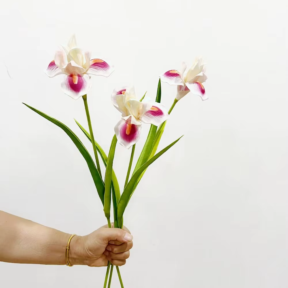 Branches de fleurs d'iris artificielles en PU