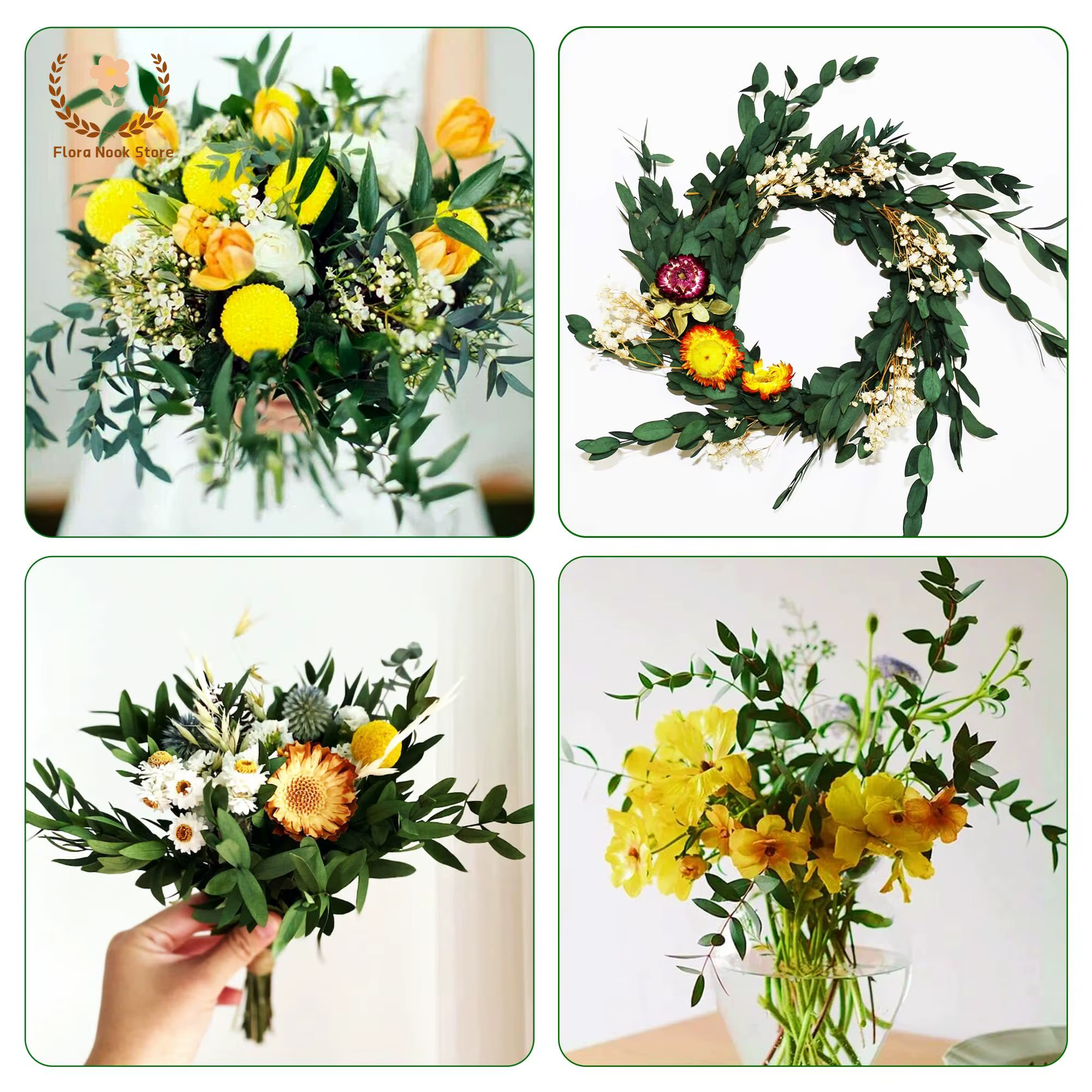 Bouquet de feuilles d'eucalyptus naturelles