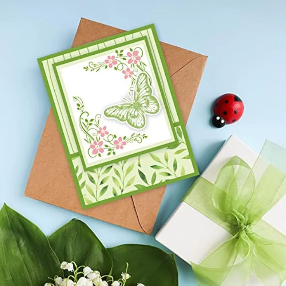 Timbres transparents en dentelle de fleurs