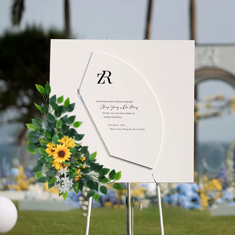 Arc de fleurs artificielles pour mariage