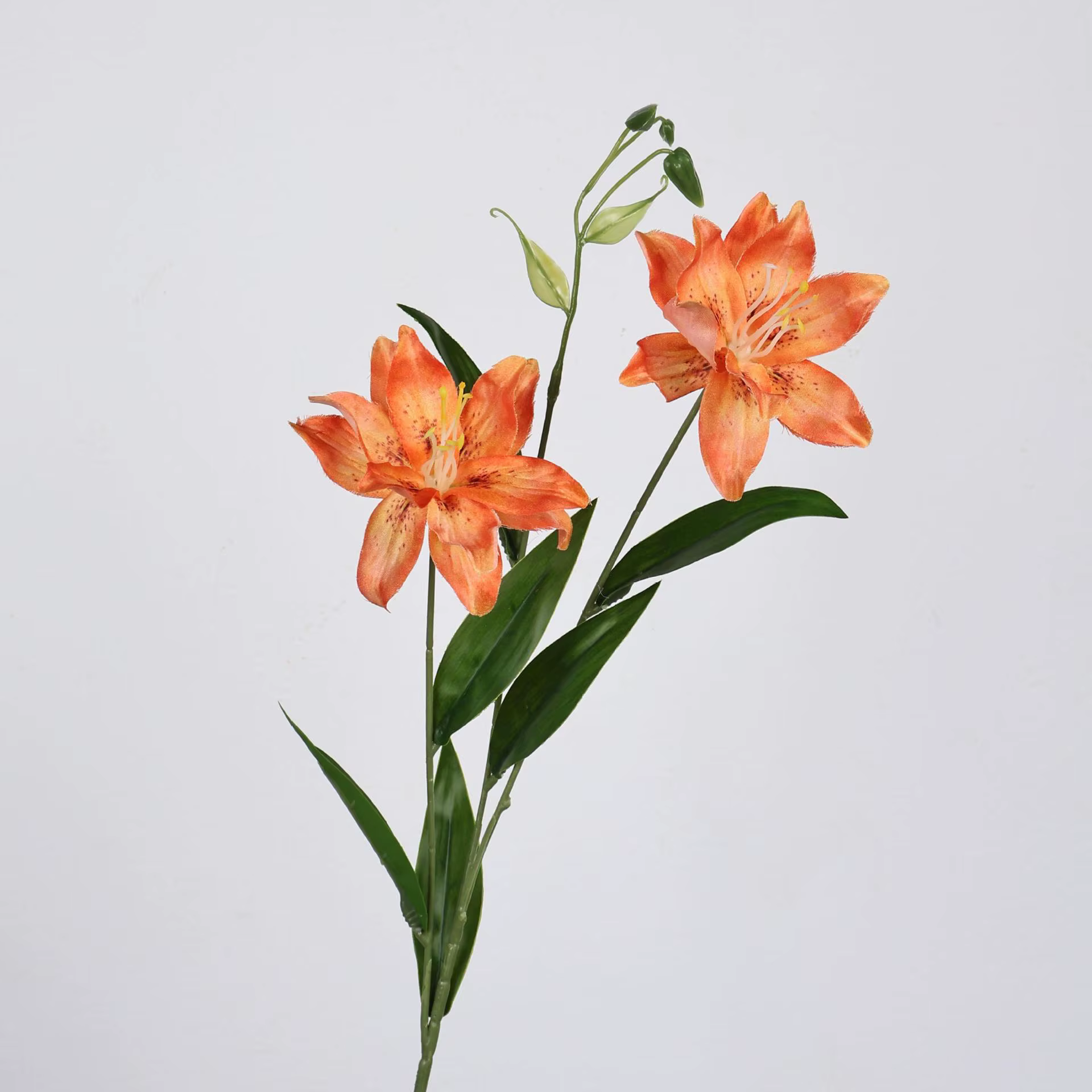 Fleurs artificielles de lys Double couche de 28 pouces