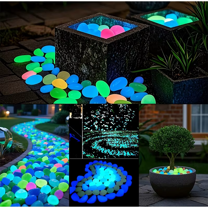 Pierres de jardin lumineuses colorées 2026
