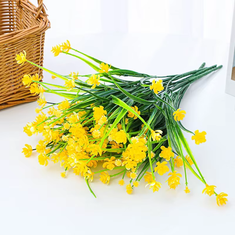 Fleur artificielle, herbe de printemps