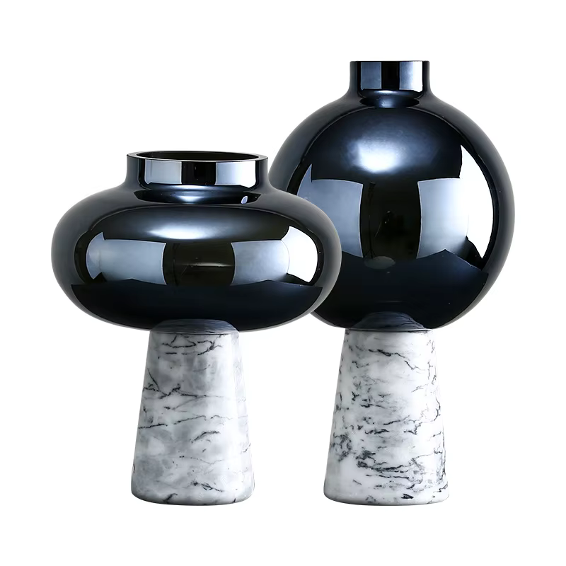Vase en verre marbré pour la décoration de la maison