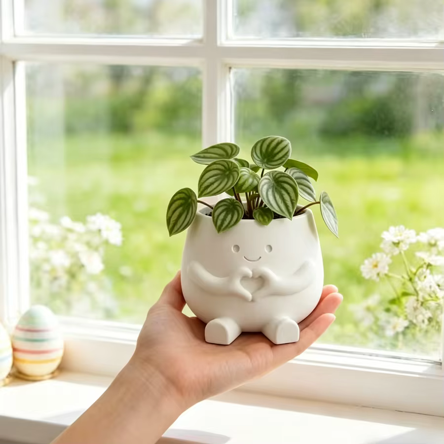 Pot de fleurs imprimé en 3D pour plantes grimpantes et succulentes – Jardinière légère en plastique – Décoration moderne pour la maison – Adapté intérieur/extérieur
