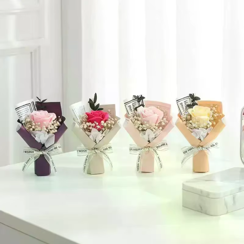 Mini bouquet de roses artificielles