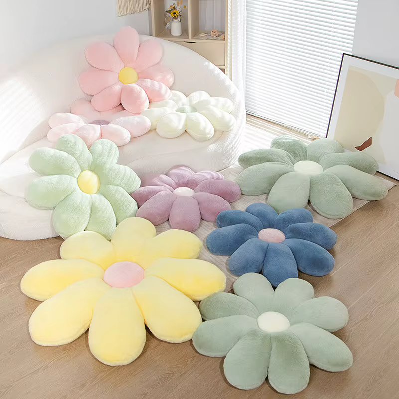 60 cm mignon marguerite fleur oreiller chambre canapé tournesol en forme de coussin Girly doux chaise siège dos coussins belles fleurs peluches
