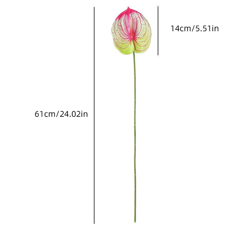 Bouquets de fleurs d' Anthurium artificielles en PU