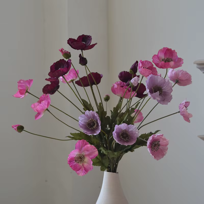 59M américain automne Vintage coquelicot fleur Tour Clap mains tenir fleurs photographie maison mariage salon