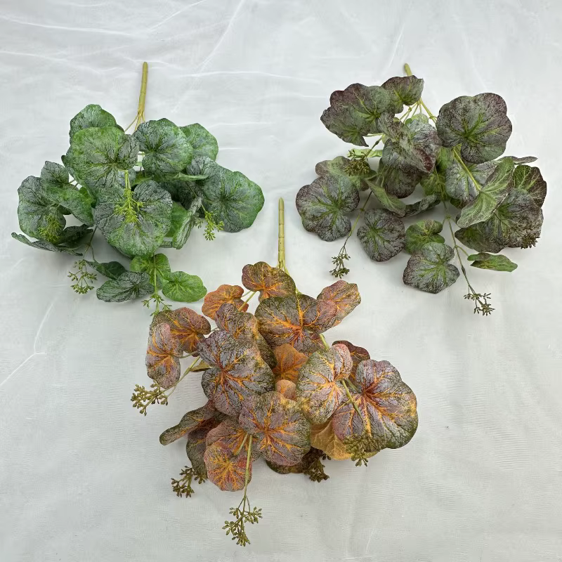 10 pièces de feuilles de bégonia en soie pour mariage