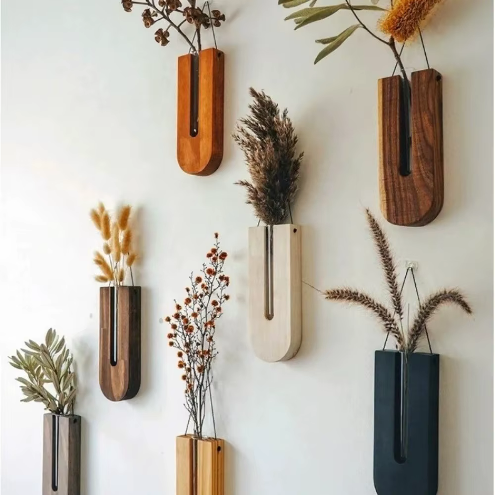 Jardinières en bois de style bohème