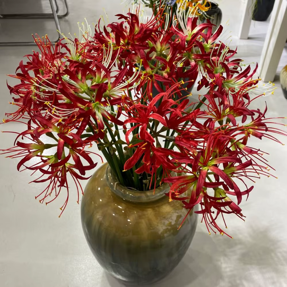 Branche de fleur Higanbana artificielle 60cm