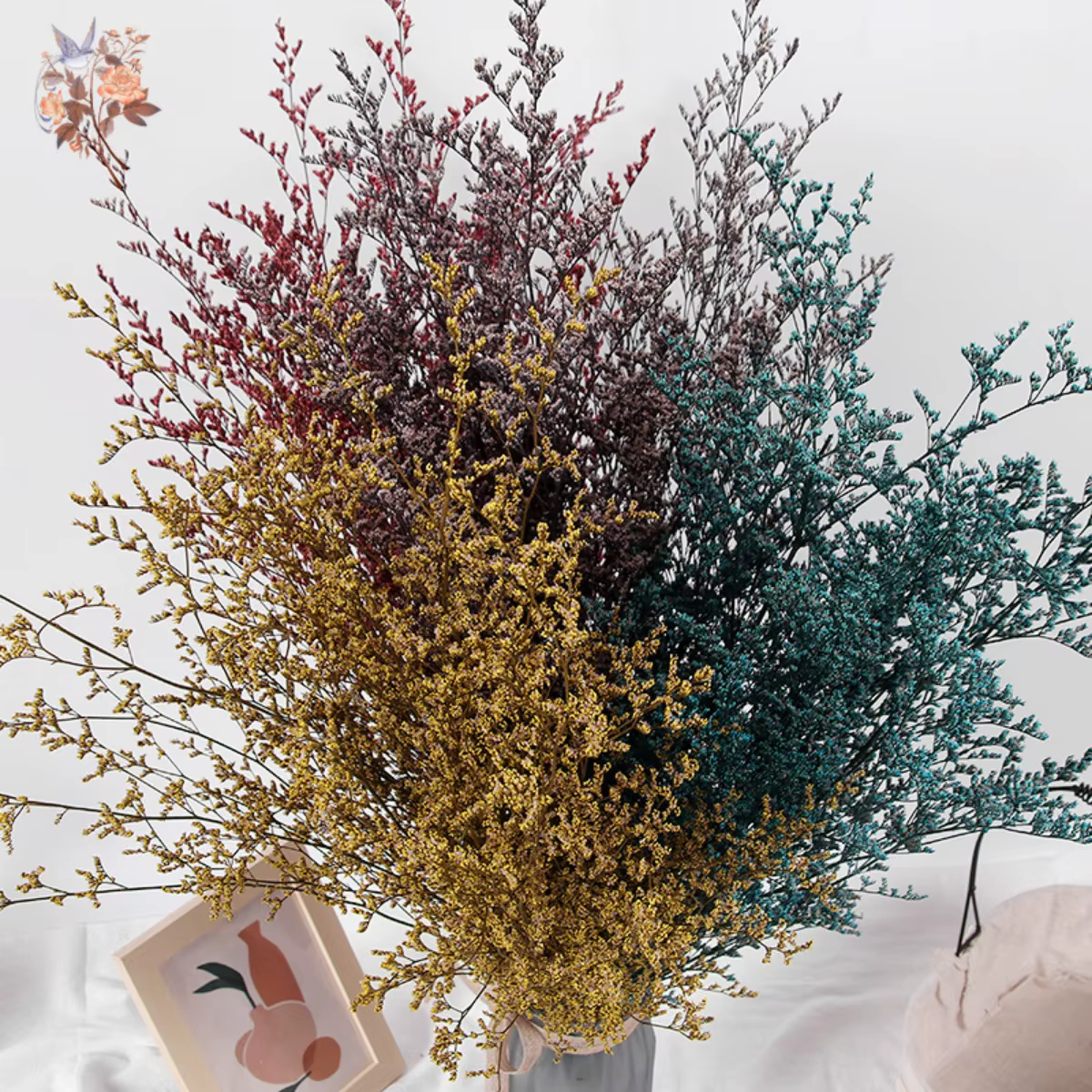 Limonium naturel séché pour les amoureux