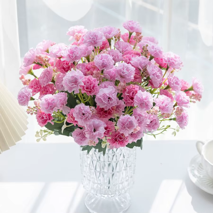 Guirlande d'oeillets de fleurs artificielles