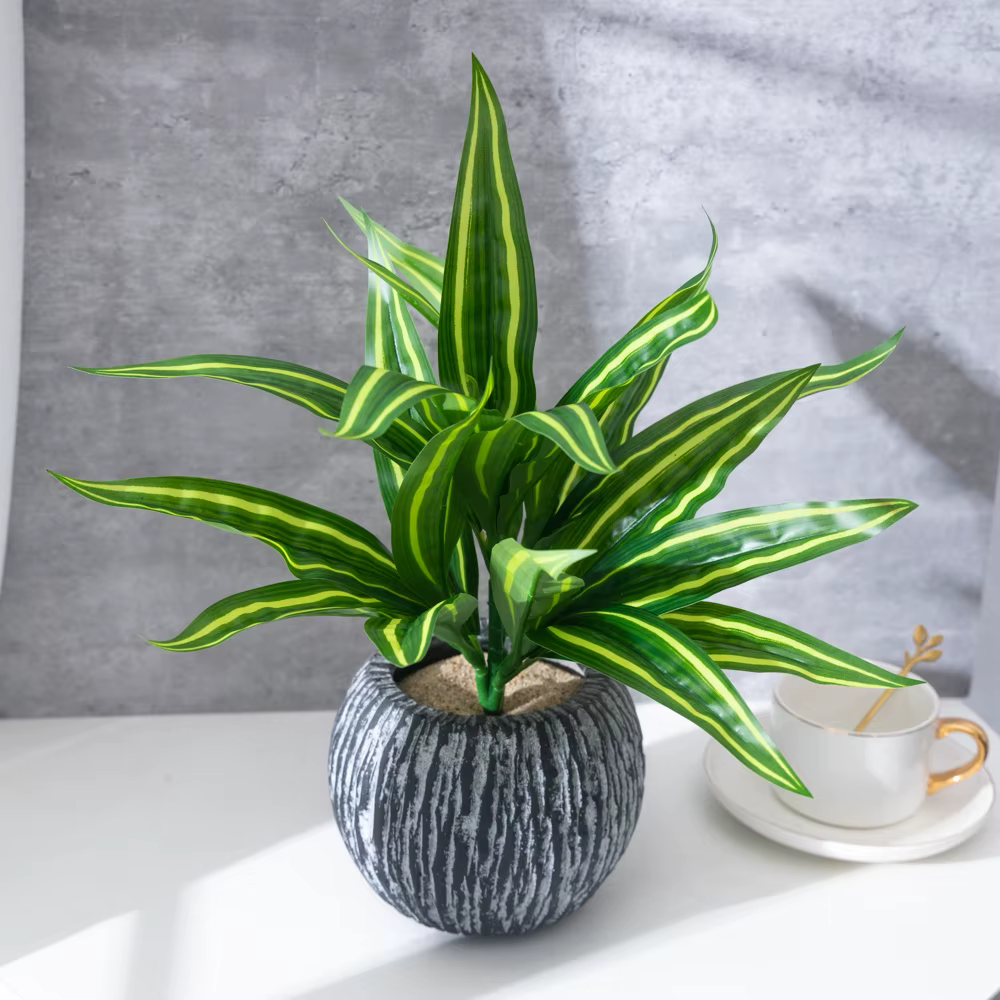 Faux combo d'agave en plastique pour la décoration intérieure et le jardin