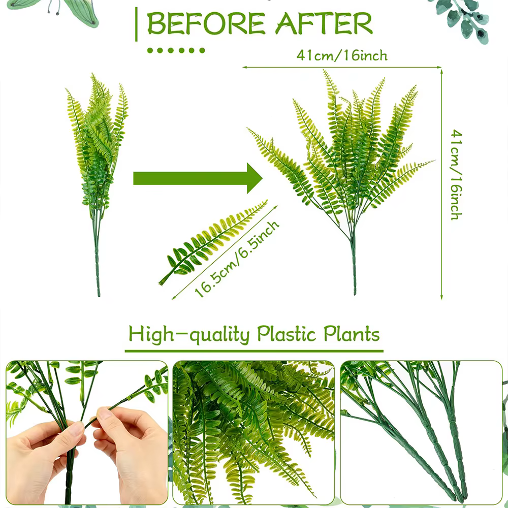 Lot de 4 à 20 plantes artificielles
