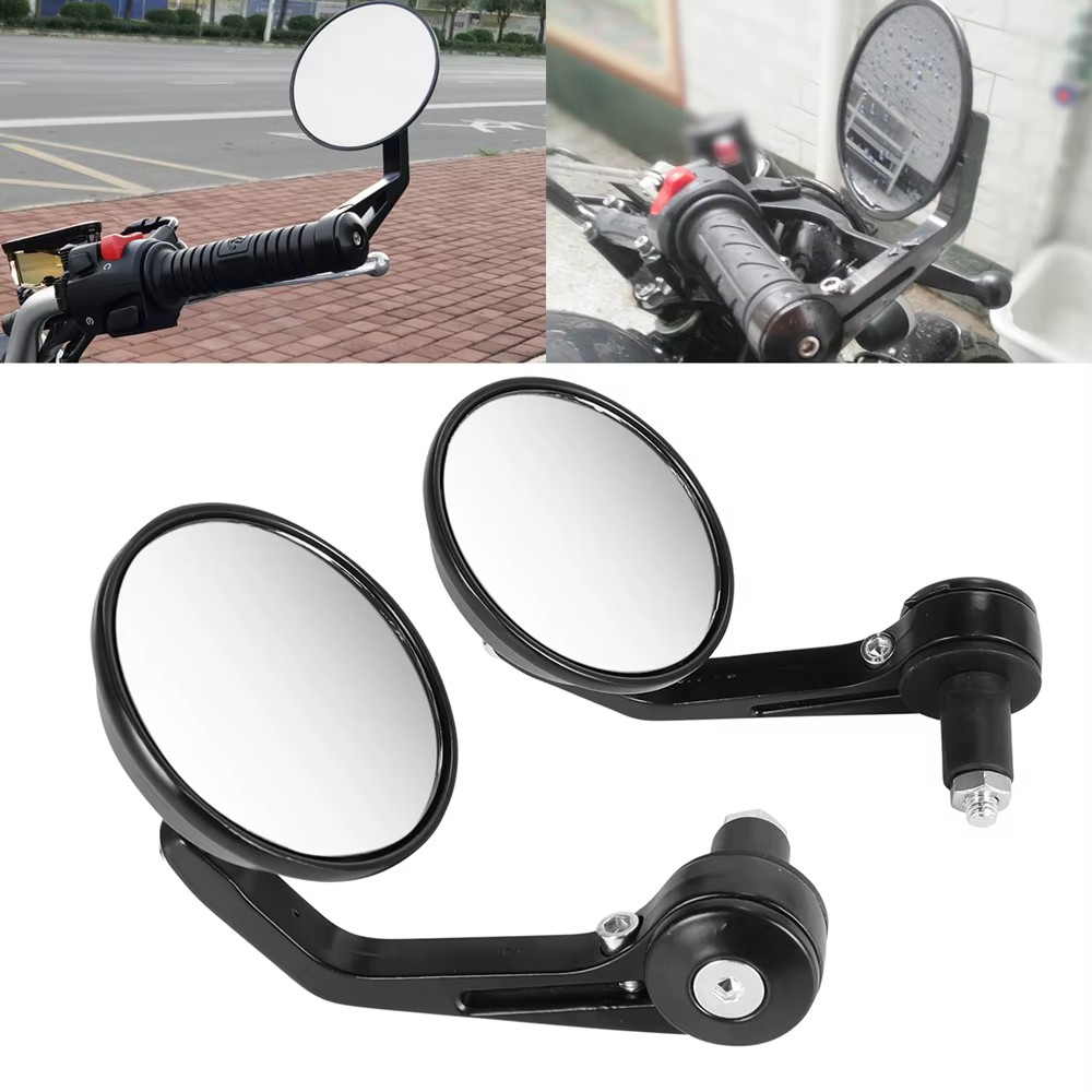 Accessoires de Moto 7/8 "rétroviseurs arrière d'extrémité de barre ronde pour café Racer Moto rétroviseurs latéraux Moto Scooters rétroviseur