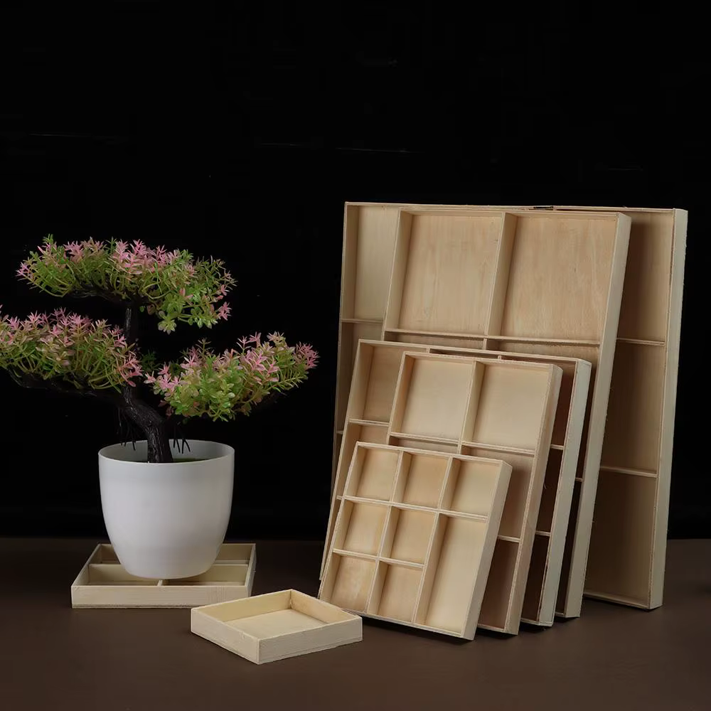 Boîte de rangement en bois pour pot de fleurs
