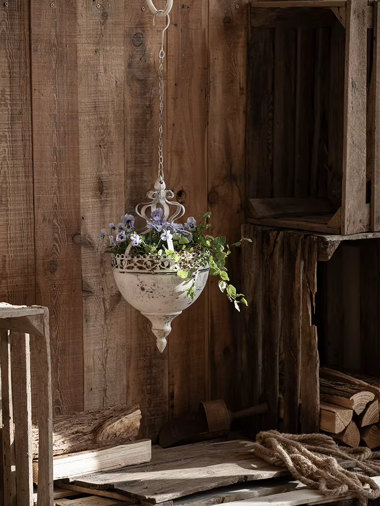 ConfronBasket-Pot de Fleur en Métal pour Plantes Suspendues