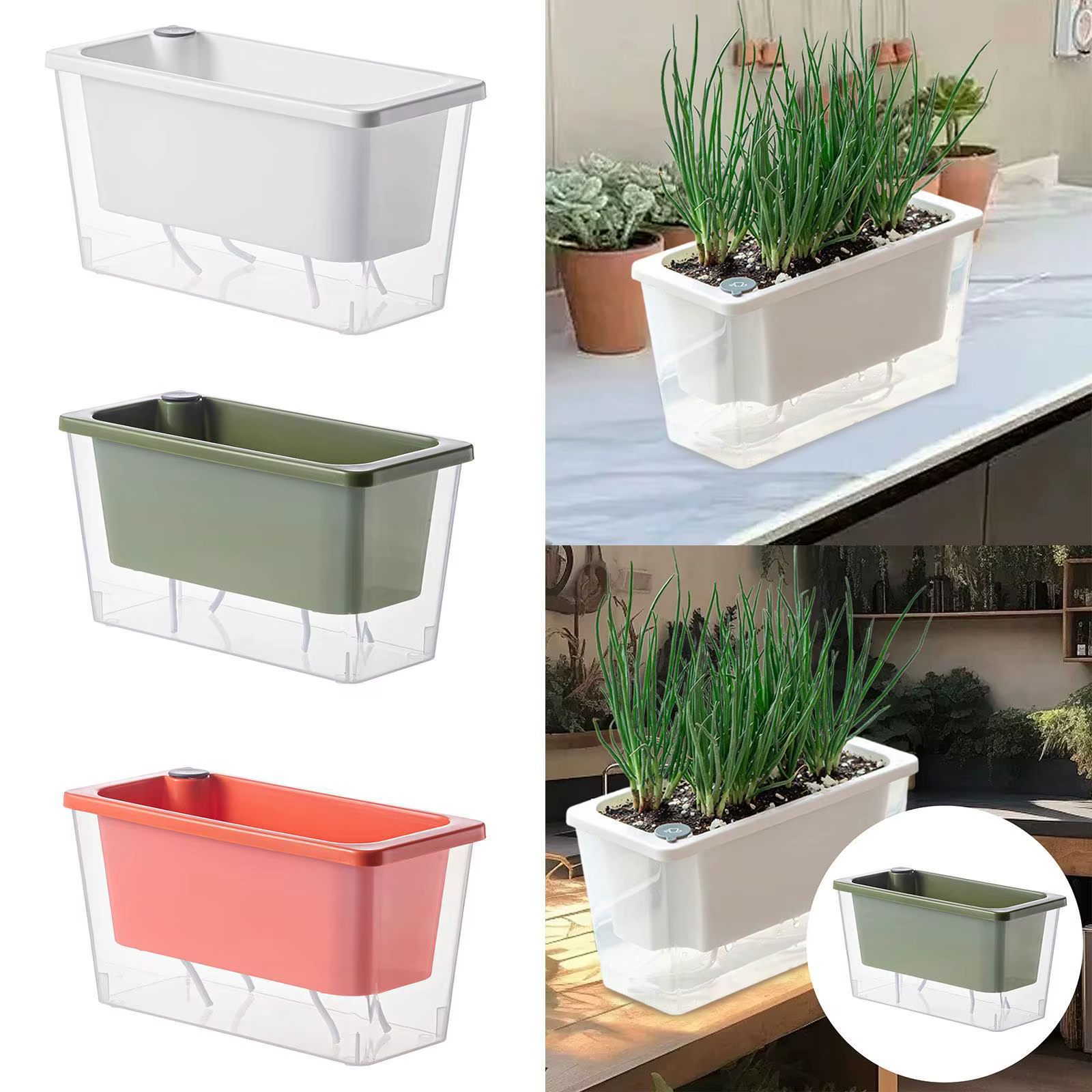 Pot de fleurs auto-arrosage pour balcon