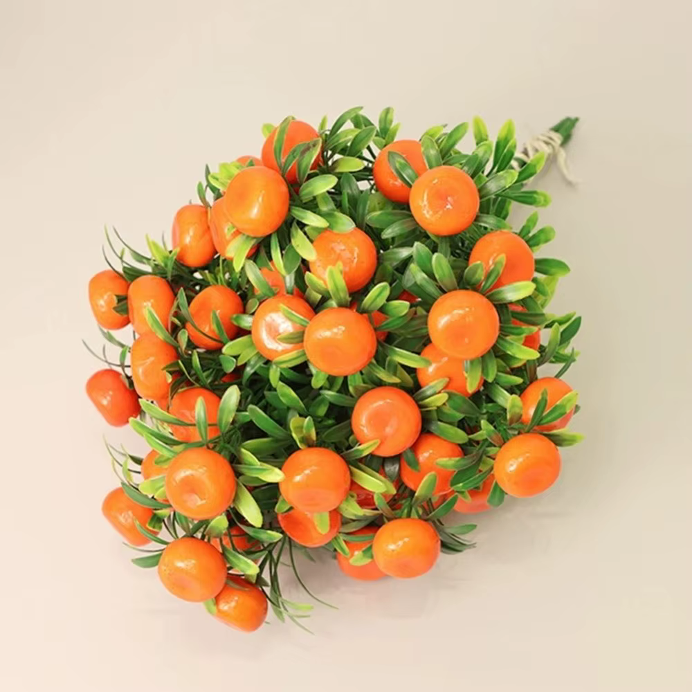 Fruits artificiels à 7 branches avec feuilles vertes