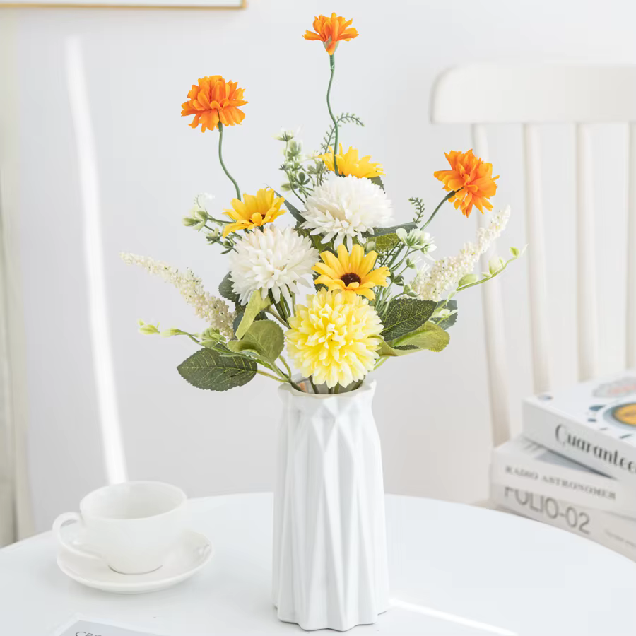 Fleurs artificielles en soie