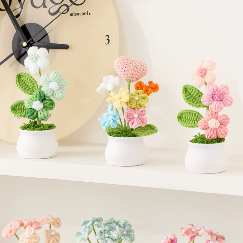 Plantes en pot au Crochet