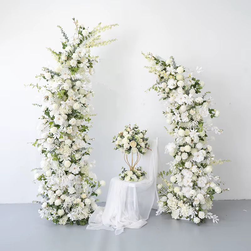 Arc de Corne Florale, Fleurs Artificielles pour Décoration de Mariage