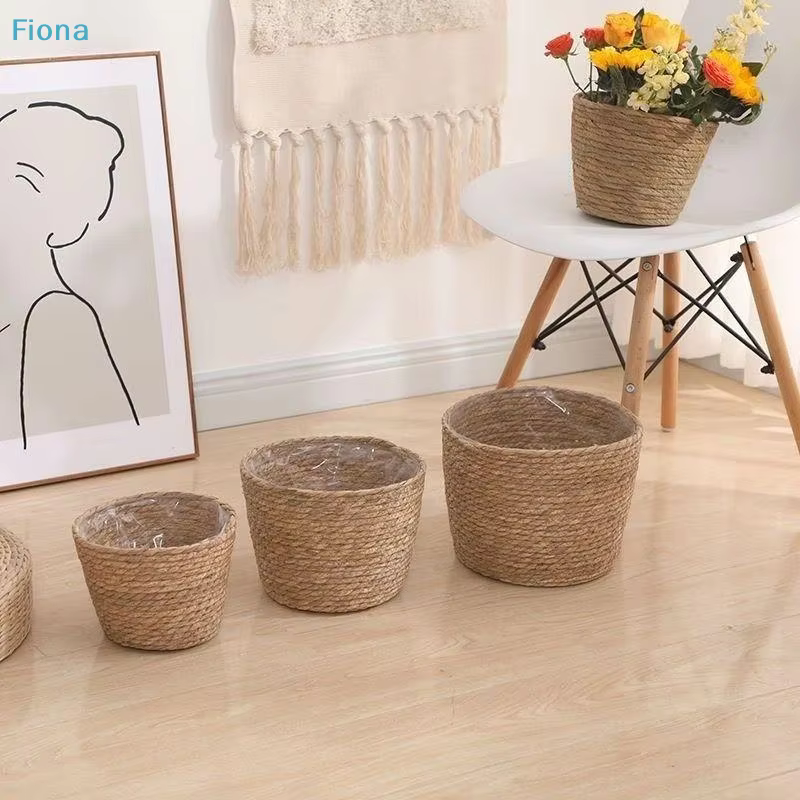 ✔ Panier de fleurs en rotin tressé