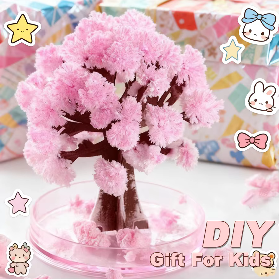 Arbre en papier Sakura magique en cristal artificiel