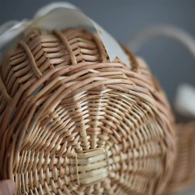 Mir de Rangement de Fleurs de Mariage Tissé à la Main avec Poignée