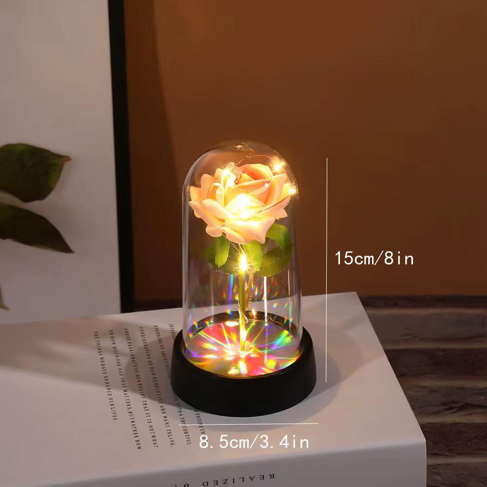 Fleurs artificielles LED Rose rouge cadeau créatif de la Saint-Valentin