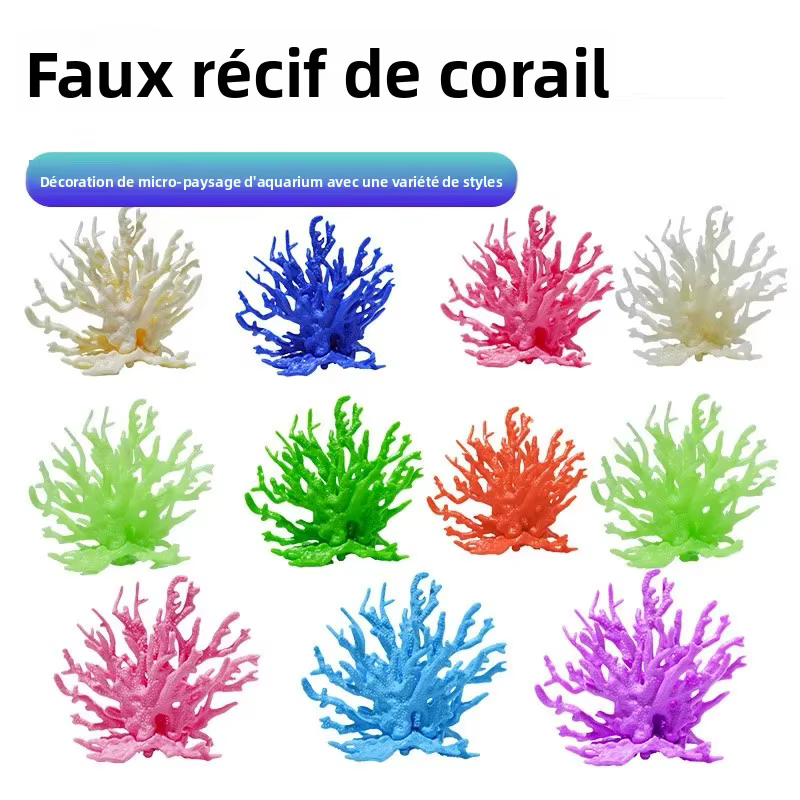 Décoration d'aquarium en fausse corail