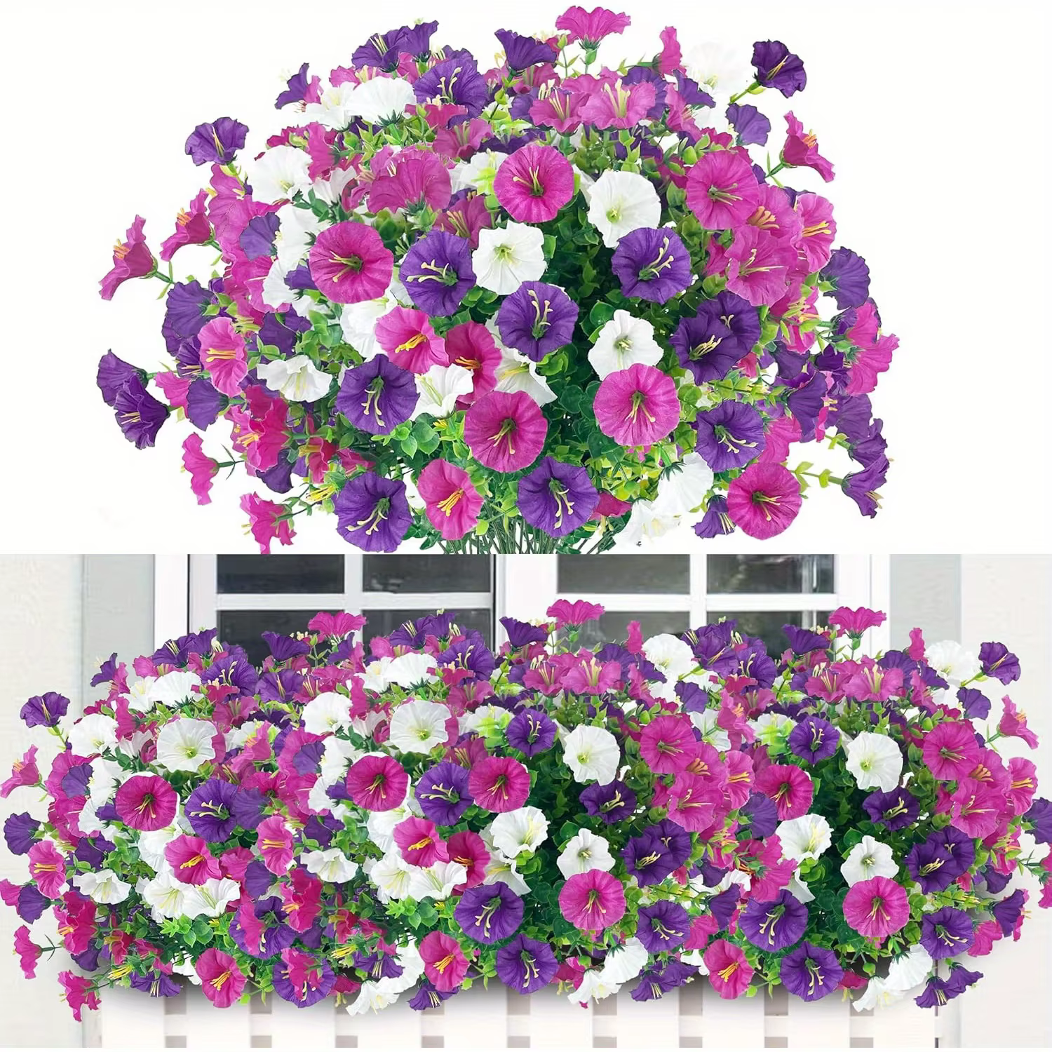 Lot de 6/9 fleurs artificielles de volubilis