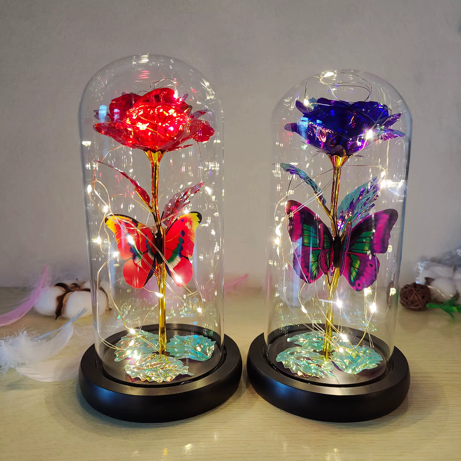 Rose lumineuse artificielle galaxie