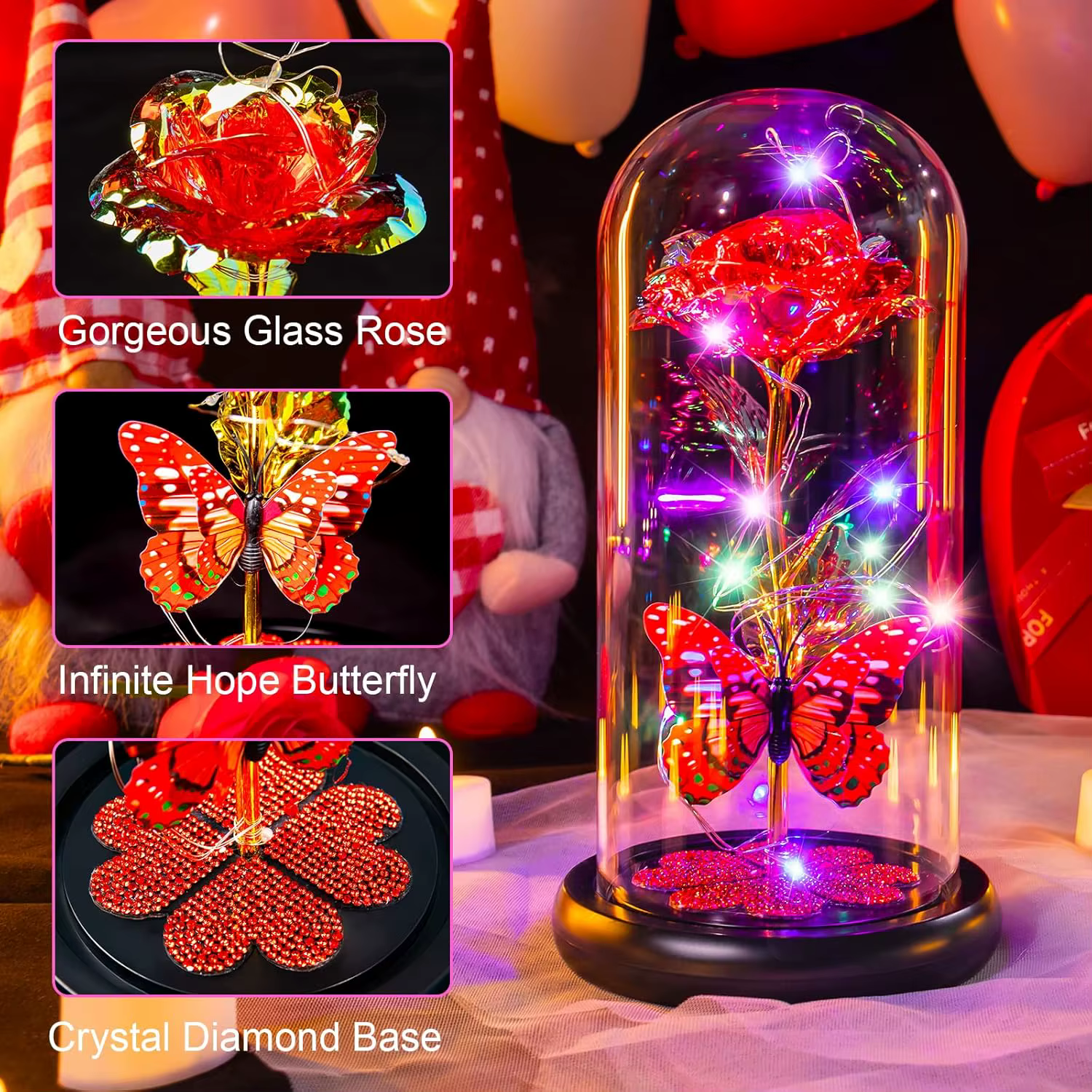 Cadeaux de roses pour la fête des mères pour maman