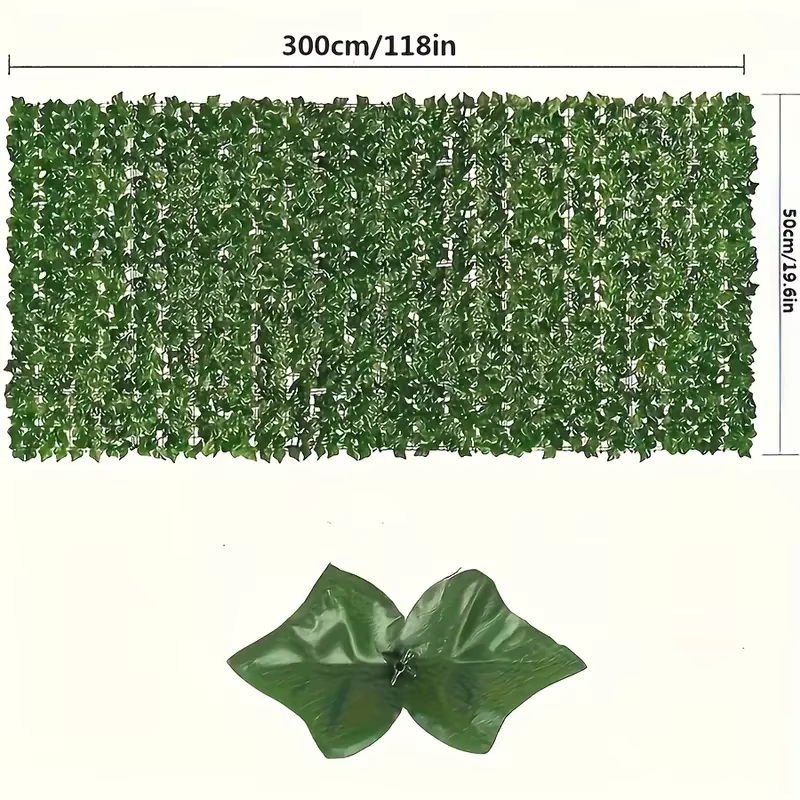 Clôture en fausses feuilles de lierre