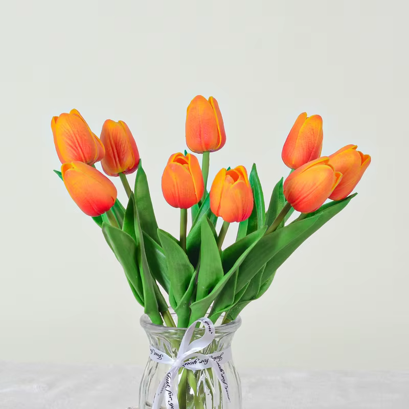 Fleurs de tulipes artificielles en silicone