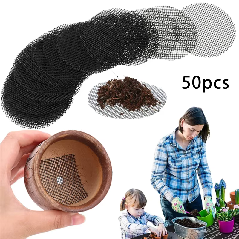 50/100 pièces trou de Pot maille tampon grille ronde