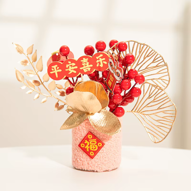 Seau à fleurs de bénédiction du nouvel an